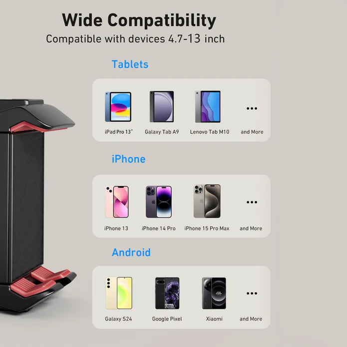 KraftGeek Bravo Collapsible Music Stand Kit with Bag/Light/Phone and Tablet Mount (Black or white)